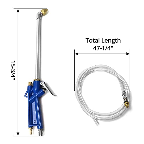 Image of Air Blow Gun Pneumatic Engine Cleaning Gun with 40 in Hose, Cleaning Degreaser Sprayer Tool，very easy to clean narrow spaces such as the engine compartment, mechanical interior, deck, and wheels.
