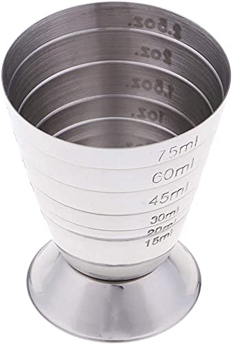 Aço inoxidável Jigger Drink Spirit Shot Measure Cup Cocktail Wine Bar Tool Deft and Fashion