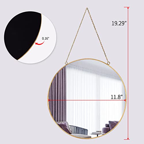 Tlbtek 2 Pcs Round Mirror Wall Decor, Gold Wall Mounted Mirrors Decorative For Living Room,Bathroom,Bedroom,Farmhouse,Entryway,Dining Room #TOP2
