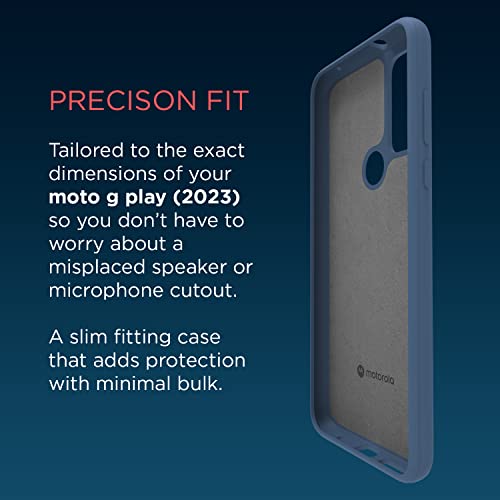 Image of Motorola Moto G Play (2023) Protective Case- Dusk Blue - Precision fit Shock Absorbing Cases for Enhanced Phone Grip, Style, Drop Protection for Your Moto G-Play 2023