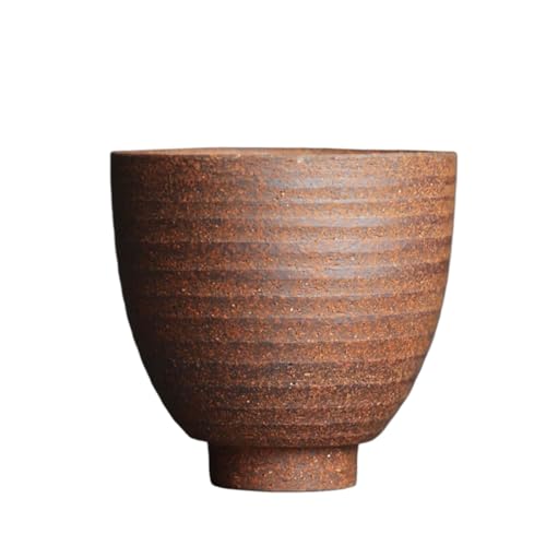 Taza de té de cerámica rugosa sin esmaltar estilo retro para el hogar