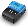Yoidesu Mini Receipt Printer,58mm Portable Bluetooth Mobile Thermal Printer Compatible with Android VISTA Linux,Bluetooth 4.0 Label Printer (US Plug)