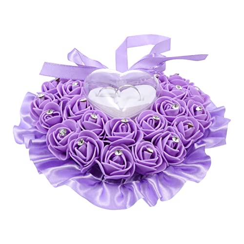 Alipis Anillo Caja De Anillo Accesorio De Boda Anillo Almohada Suministros De Boda Anillo De Boda Cojín Anillo Cojín Para Fiesta De Boda Caja De Anillo Caja De Anillo Para Boda