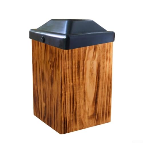 Gdfnmogo Confezione da 4 tappi in plastica nera per pali in legno da 10,2 x 10,2 cm, resistenti alle intemperie, proteggono e decorano la recinzione del giardino da sole e pioggia