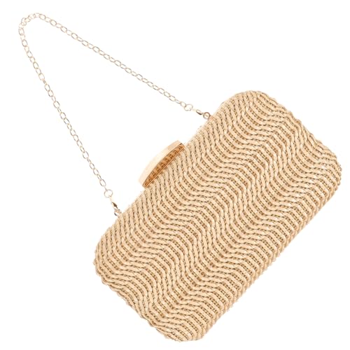 Sac portable et voyage tressé femme avec pochette monnaie chaîne