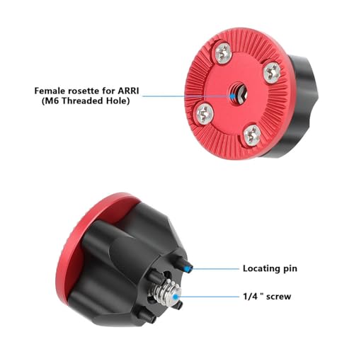 Adaptador de aluminio con rosca de 1/4 pulgadas mecanizado para cámaras de estudio 5