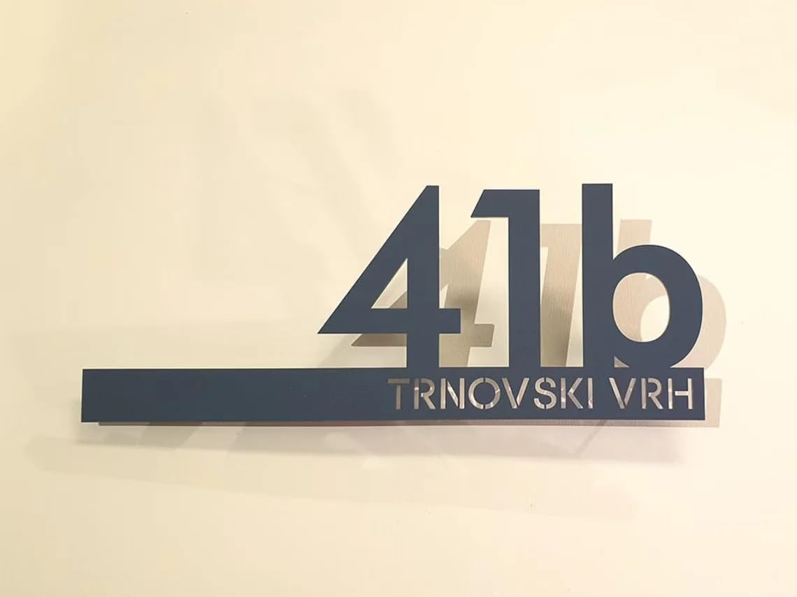 Placas de números de casa, números de Puerta Personalizados para Exteriores, Placa de acrílico Brillante, Letrero Flotante Moderno para dirección (número de dirección 1 x 50 cm)