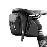 lzqpearl borsa da sella per bicicletta, sacchetto con zeppa, borsa per il sedile posteriore, attrezzi per riparazione di biciclette impermeabili pacchetto tascabile (b)