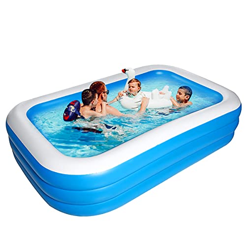 Piscine Gonflable surdimensionnée Piscine pour Enfants Pleine Grandeur, Piscine Gonflable extérieure pour Enfants Adultes, piscines gonflables pour Jardin, Piscine familiale pour 3 Ans et Plus Cover