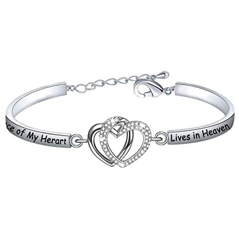 FAADBUK Memorial Jewelry Loss Jewelry Gift A Piece of My Heart Lives in Heaven Jewelry Bracelet Sympathy Gift Cover