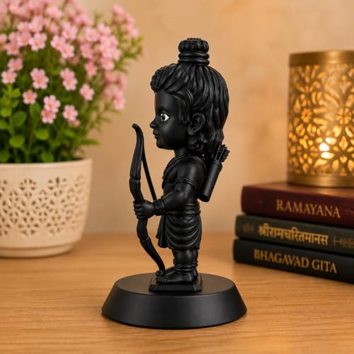 Image of Baby Shiva Idol Murti for Car Dashboard, Home Temple & Office | Mahadev Statue with Trishul | Resin Handcrafted Shiv Ji Murti for Pooja Room Decor, Spiritual Gift & Home Decoration