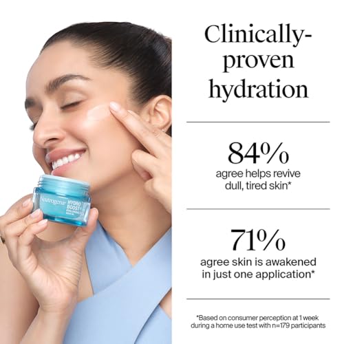 Image of Neutrogena Hydro Boost Hyaluronic Acid Face Moisturizer | Oil‑Free Water Gel | 24H Hydration | Non‑Sticky & Fast Absorbing | For All Skin Types | Men & Women | 13 g
