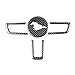 Duoles1 Set Real Carbon Fiber Steering Wheel Insert Decoration Cover Emblem Sticker for 2015 and up Ford Mustang