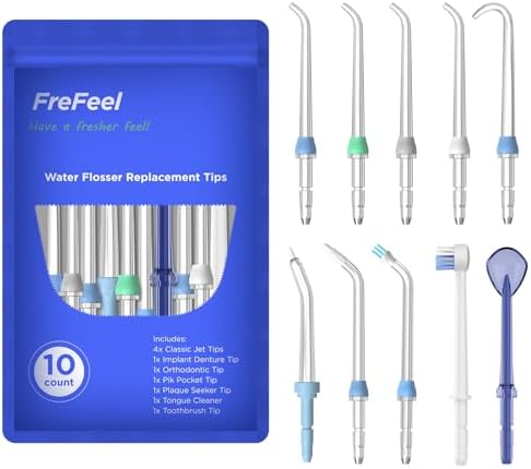 Replacement Heads for Waterpik, Replacement Picks for Water Pik Water Flosser (10 Tips)