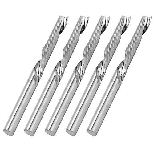 Fresa a candela, resistenza all'abrasione Buona durata Frese a candela Fresa a spirale a scanalatura singola Fresa a spirale 5 pezzi Facile da usare per le parti di riparazione