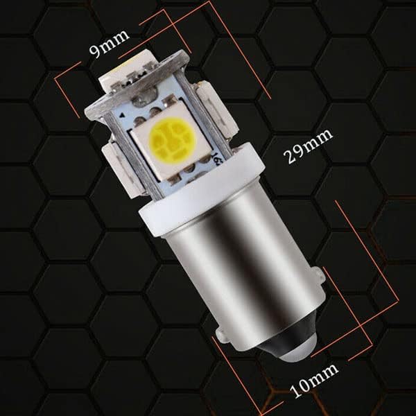 Miniatura 4 de Jtech 10 bombillas LED blancas para coche BA9S 5 5050-SMD 1895 T4W 1445 6253