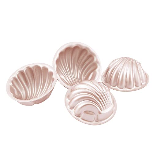 Molde De Pastel De Bandeja Madeleine No Pegajoso De 3 Pulgadas (4-Pack)