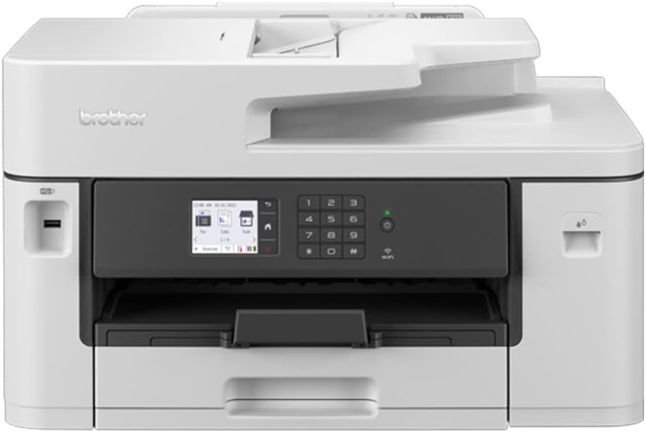 – MFC-J5340DW Wireless Colour Inkjet Printer | 4-in 1 (Print/Copy/Scan/Fax) | Wi-Fi/USB/NFC | A3 Print |6.8cm LCD Screen, UK Plug
