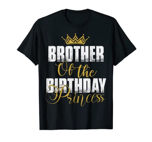 Divertido hermano del cumpleaños princesa fiesta de cumpleaños para niñas Camiseta