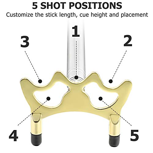 Skylety Pool Cue Snooker Stick Pool Table Accessories Retractable Billiards Cue Rest with Removable Brass Bridge Head - Image 6