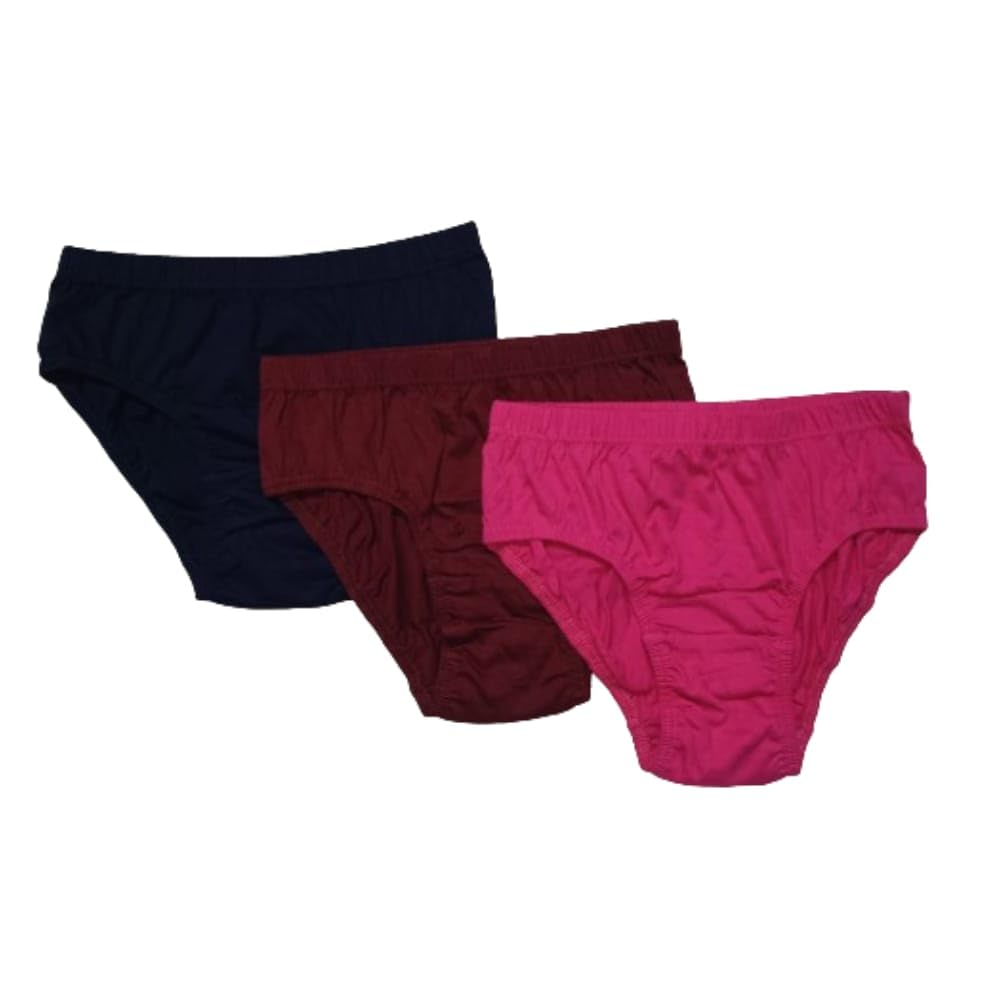 Women's Cotton Inner Elastic Panties - Soft and Stretchable - Hipster fit (Pack of 3; Random Colors)-image-7
