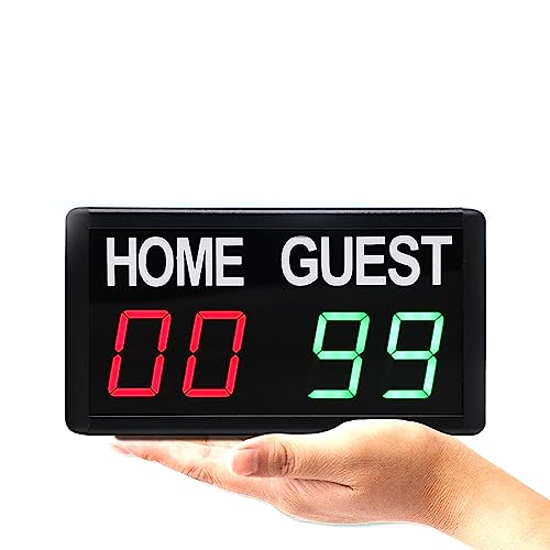 Marcador digital portátil de mesa, reloj marcador profesional para pared con control remoto o aplicación y ajuste de brillo en 5 niveles, para bádminton, tenis de mesa y voleibol miniatura 1