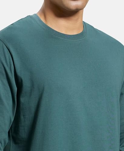 Image of Jockey AM95 Men's Super Combed Cotton Rich Solid Round Neck Full Sleeve T-Shirt