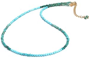 Gempires Turquoise Beaded Choker Necklaces