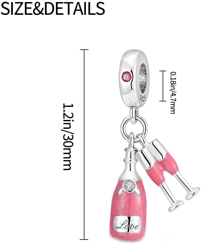 Pandach 925 Sterling Silver Charms for Bracelets and Necklaces Travel Round The World Beads Charms Relaxation Dangle Pendant,Jewelry Beads Gifts for Women - Image 3