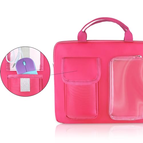 Image of Annmore Bag compatible with LEXiBOOK Educational and Bilingual Laptop, Pink