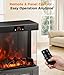 Oylus Electric Fireplace Stove Heater - Freestanding Fireplace Heater for Indoor Use with Realistic 3D Flame, Adjustable Thermostat & Remote, Quiet, Timer for Living Room and Bedroom