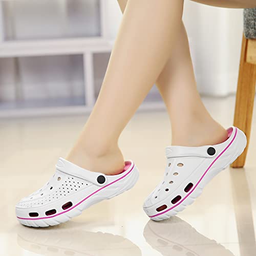 Image of ChayChax Men's and Women's Arch Support Clogs Garden Shoes Slip-on Outdoor Beach Water Sandals with Removable Cushion Footbed