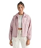 The North Face Women's Antora Rain Hoodie (Standard & Plus Size) - Waterproof & Windproof Jacket, Secure Zip Pockets, Metal Pink, Medium