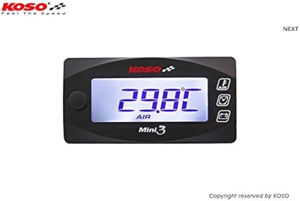 Amazon Kn企画 Koso 防水 バイク スクーター オートバイ スクーター Led 時計 外気温 電圧計 ボルト メーター 12v バイク用時計 コンパス 温度計 車 バイク