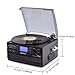 LoopTone Vinyl Record Player 3 Speed 10 in 1 Bluetooth in and Out Vintage Turntable CD Cassette Player AM/FM Radio USB Recorder Aux-in RCA Line-Out