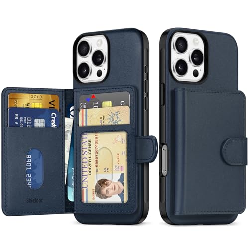 SHIELDON iPhone16 Pro Max Ή z^P[X {vU[ EHbgt s 6J[h[ [RFIDubLO] wʕی ӂ16 v}bNX pJo[ ~ wh~ gѕ֗ ACz16 Pro M