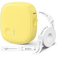 XenGro Portable Wireless Thermal Mini Label Printer w/ Tape (Yellow)