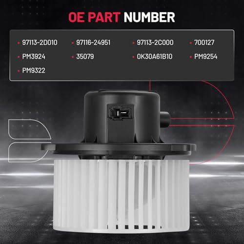 Image of BDFHYK AC Heater Blower Motor Fan 700127 Compatible with Hyundai 2001-2006 Elantra,HVAC Blower Motor Assembly Replacement for 97113-2D010 97116-24951 97113-2C000 PM3924 35079 0K30A61B10 PM9254 PM9322
