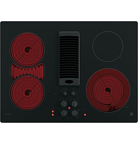 Ge PP9830DJBB Profile Series Electric Cooktop With 4 Burners And 3-Speed Downdraft Exhaust System thumb #2
