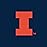 UGP Campus Apparel AL1120 - Illinois Fighting Illini Double Sleeve Print Long Sleeve T Shirt - 2X-Large - Navy