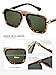 KAJILA Classic Style Vintage Green Sunglasses Men Square Fashion Tortoiseshell Frame Shades for Women&Men (98082)
