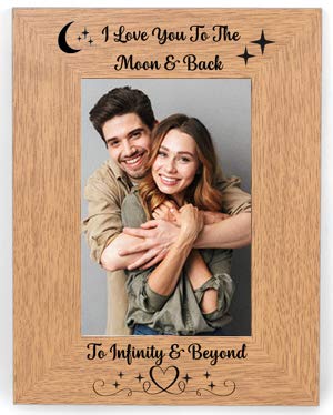 Chris Bag Of Goodies Brown I Love You To The Moon And Back To Infinity And Beyond 6X4 Photo Picture Frame Gifts For Him Her