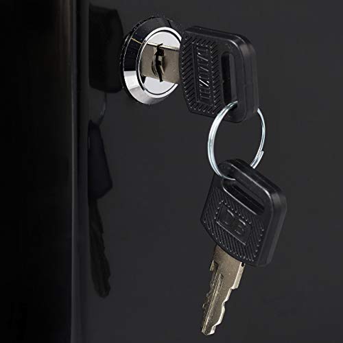 Relaxdays Schlüsselkasten Metall, abschließbar, 48 Haken, Schlüsselschrank inkl. Schlüsselanhänger, 25x18x7,5cm, schwarz