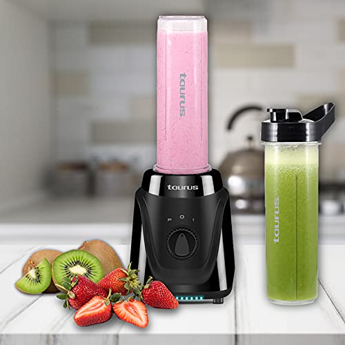 Taurus|Blender 2 Go!| Personal Blender Bpa Free |2 Bottles 2Go! 16Oz| 2 Speed Control |Easy Fit System|300 Watts Of Power| Compact Design |Easy Cleaning #TOP5