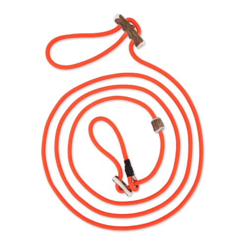 Umhänge Moxonleine Durham | Ideal auch als Jagdleine | Stufenlos verstellbar | Lautlos und mit Zugstopp (orange)