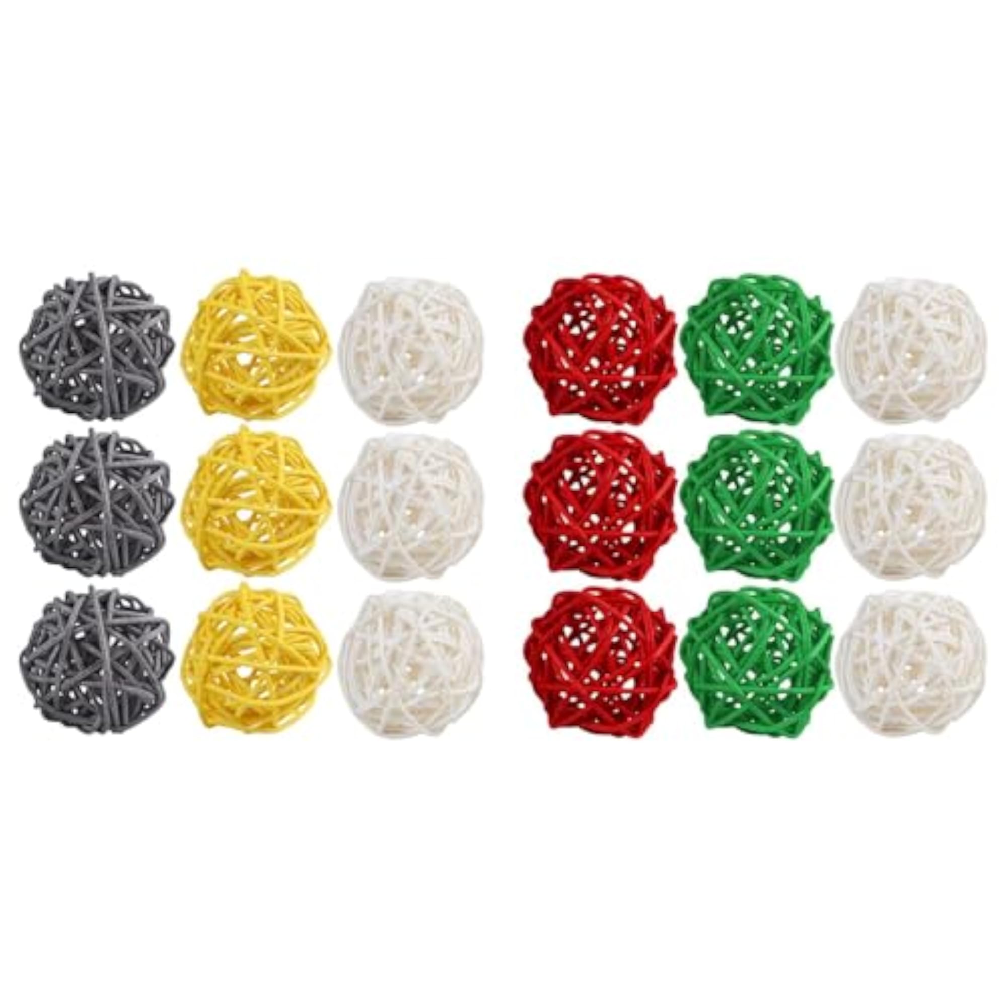 9x Decorative Rattan Balls for Home Table Decor