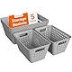 Lifewit 5er Set Kunststoff Aufbewahrungskorb, Stapelbare Aufbewahrungsbehälter zum Organisieren, Multi Size Offene Behälter für Regale/Küche/Badezimmer/Büro/Schrank, 3 Large und 2 Small Size, Schwarz