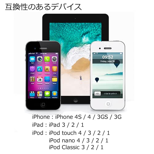 Amazon.co.jp: ICONSHOP Dockケーブル 【巻取り式】 iPad/iPod touch