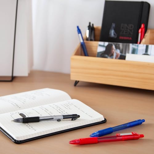 Image of Zebra Pen Z-Grip Retractable Ballpoint Pen, Black, Blue, Red, 1.0mm, 24-Pk
