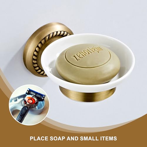 Image of Antique Bronze Soap Holder for Bathroom Soap Dish Wall Mounted